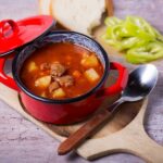 Shot of the Goulash soup served at Fakanál Restaurant