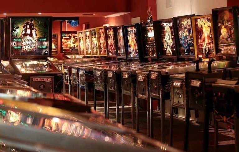 Interior of Budapest Pinball Museum