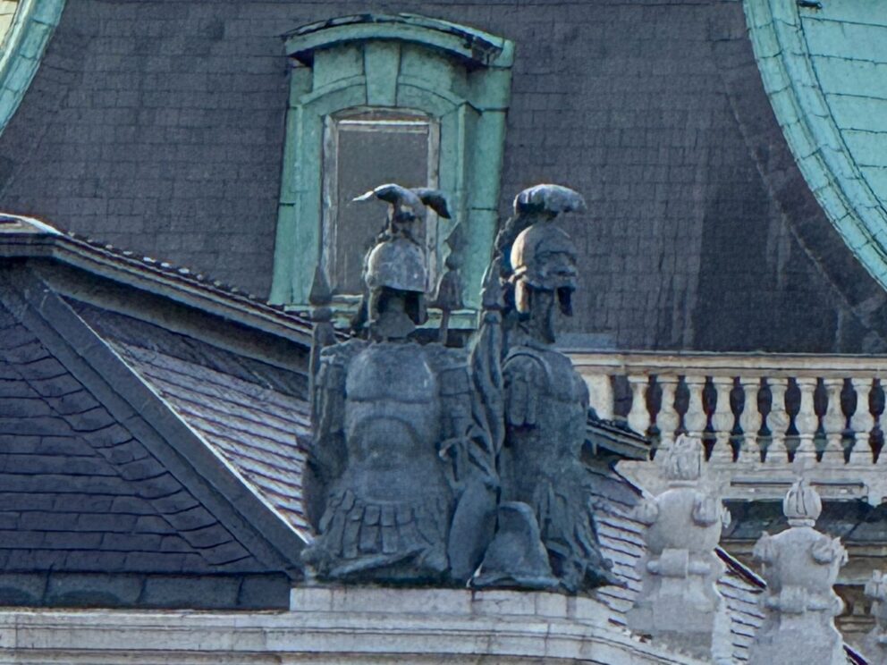 Roman Statues on the Roof of the Guardhouse