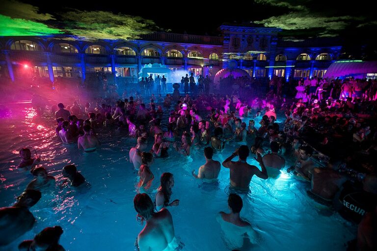 One of a kind atmosphere at a Budapest spa party