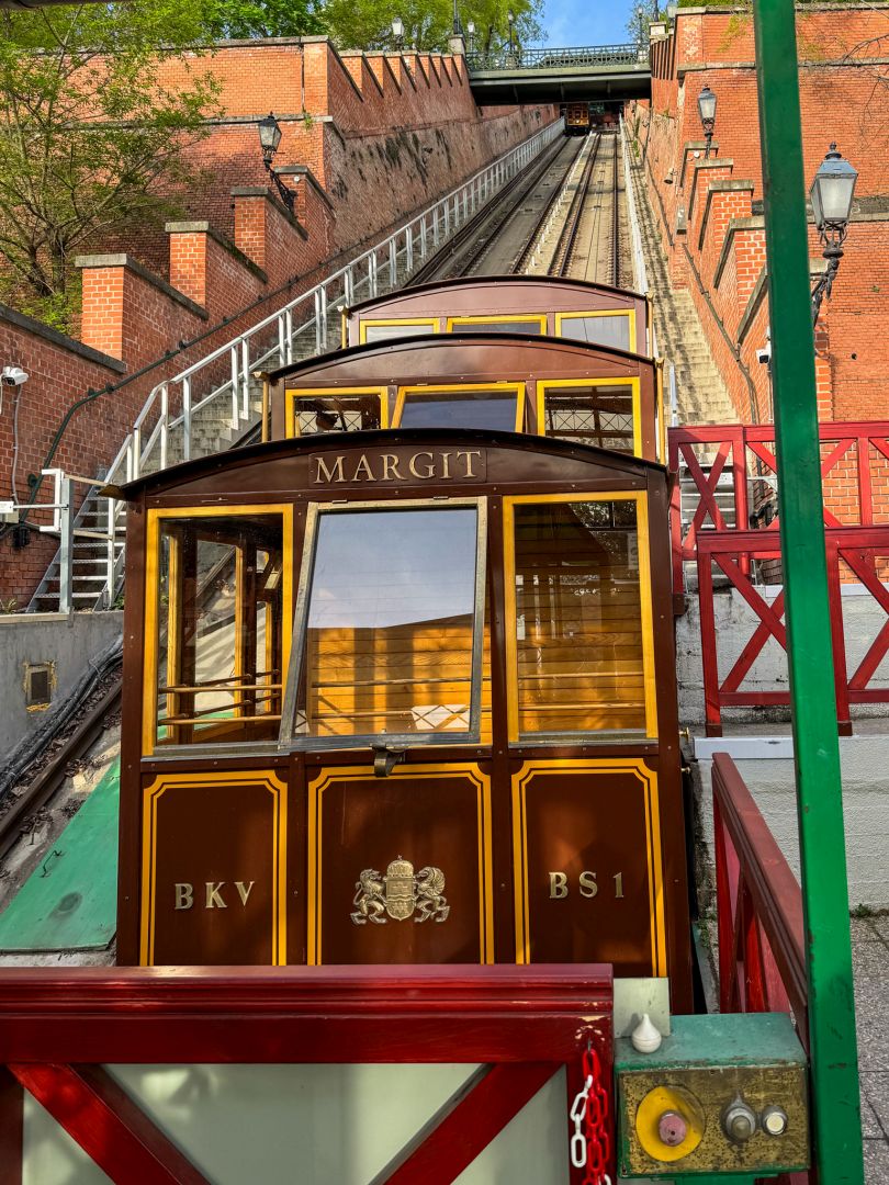 Close up view of Budapest Funicular