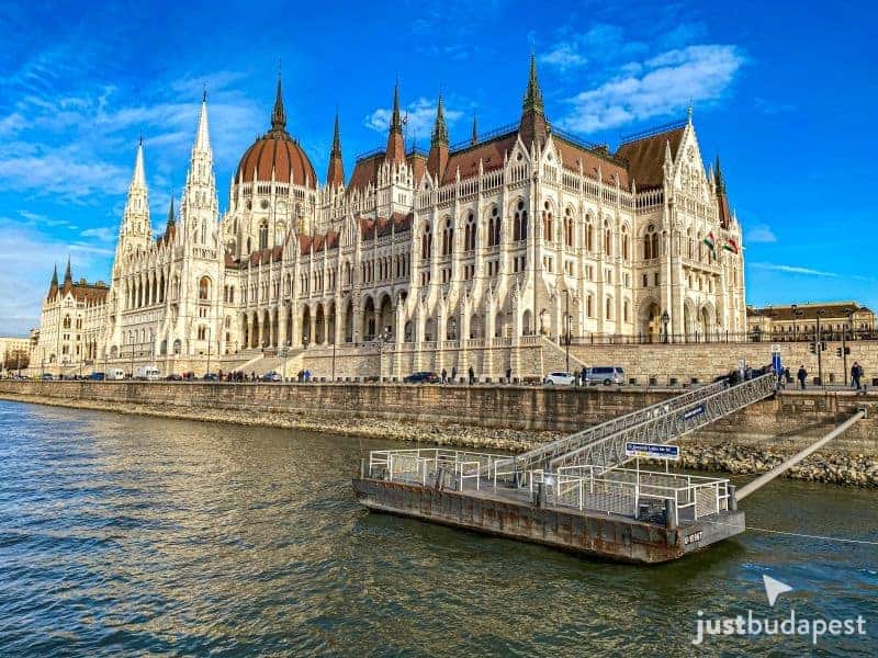 The Hungarian Parliament building in front of the Danube in Budapest