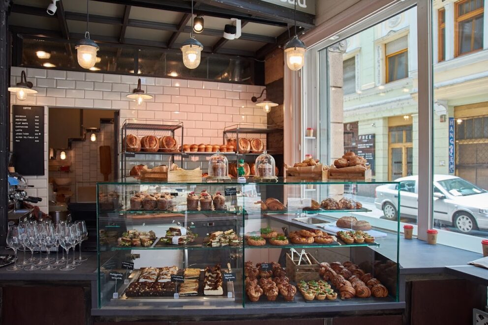 Pastries and breads at Arán, one of the best bakeries in Budapest