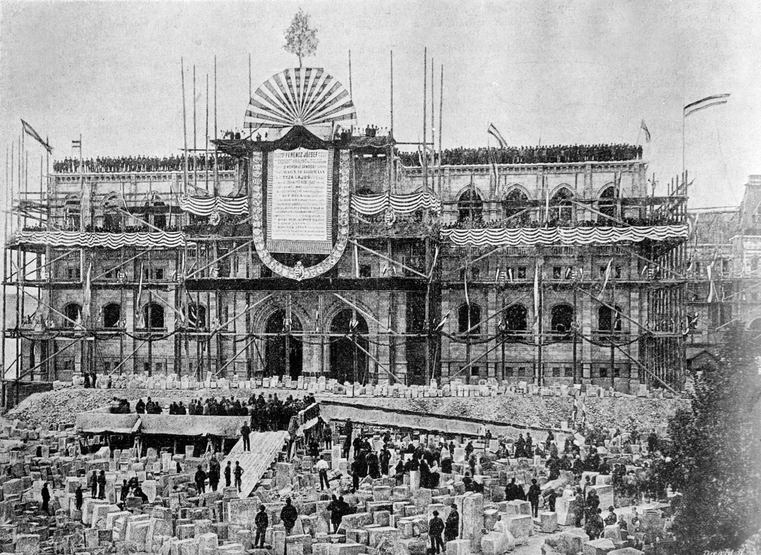 The construction of the Hungarian Parliament