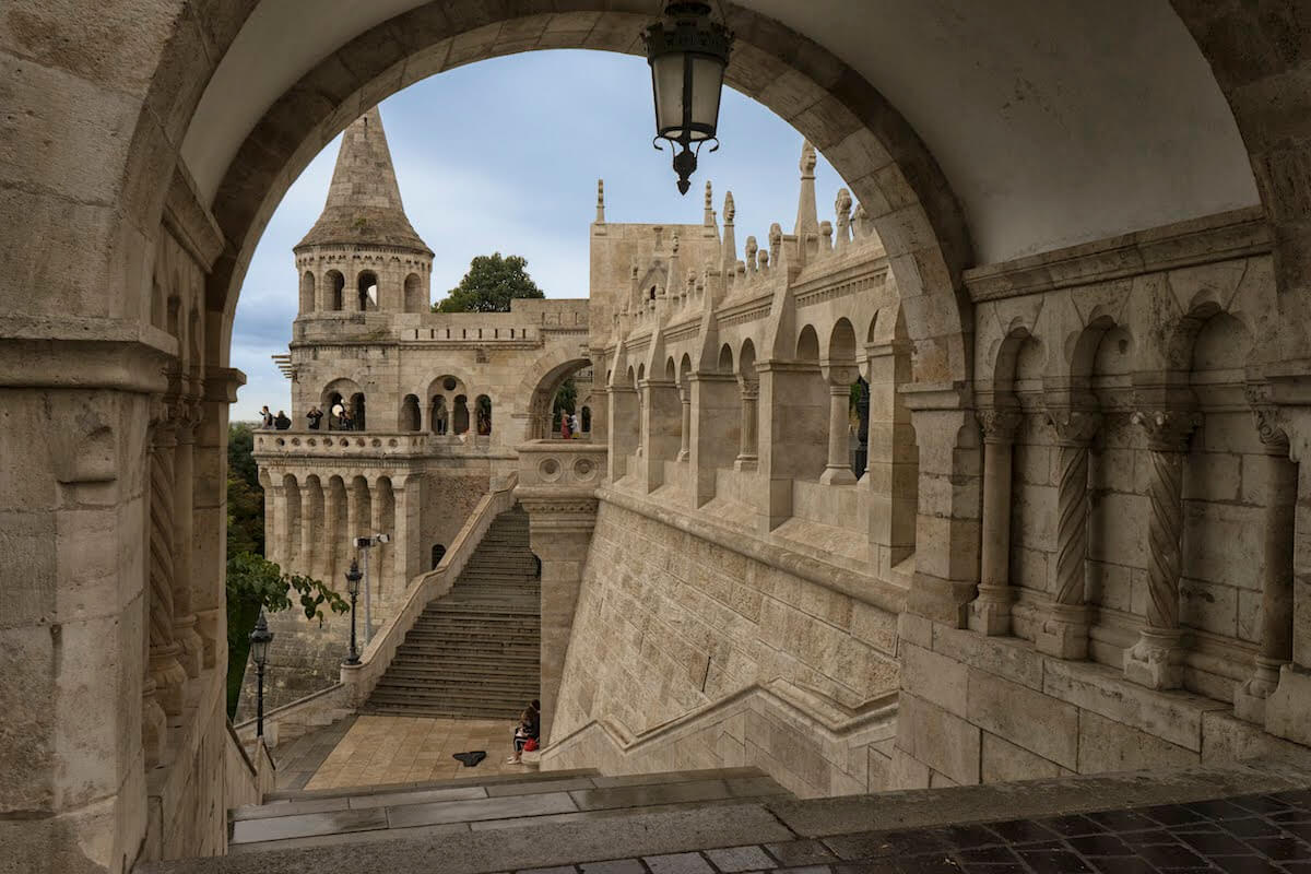The staircases at the Fisherman's Bastion
