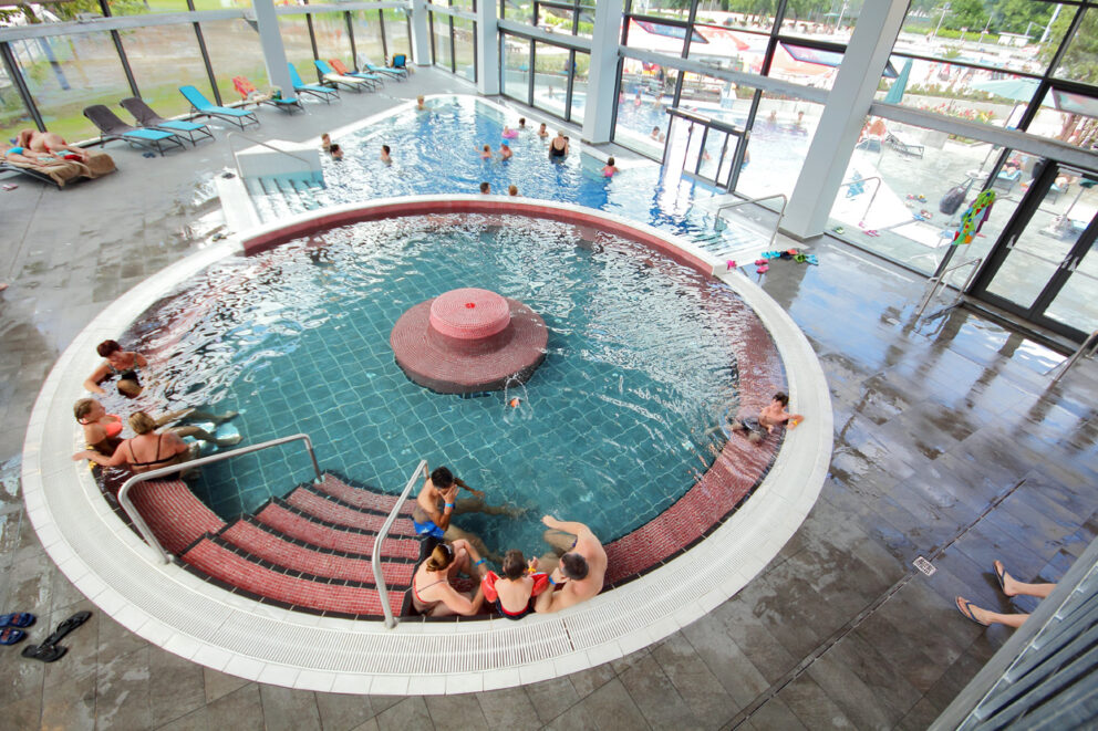 An indoor pool in Paskál Bath