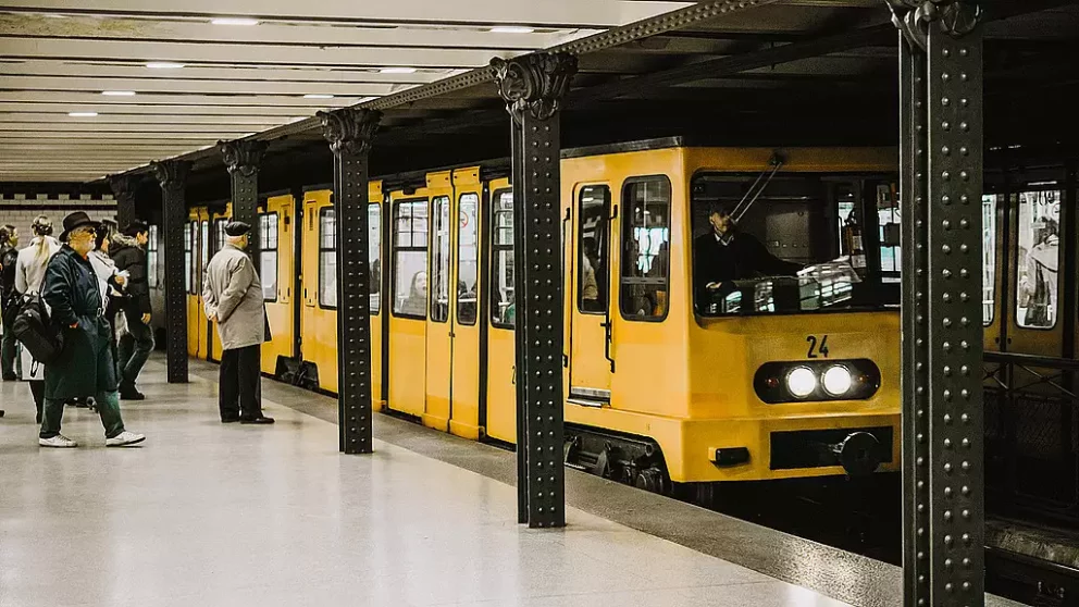 The nostalgic toy-like cars of metro line 1 in Budapest