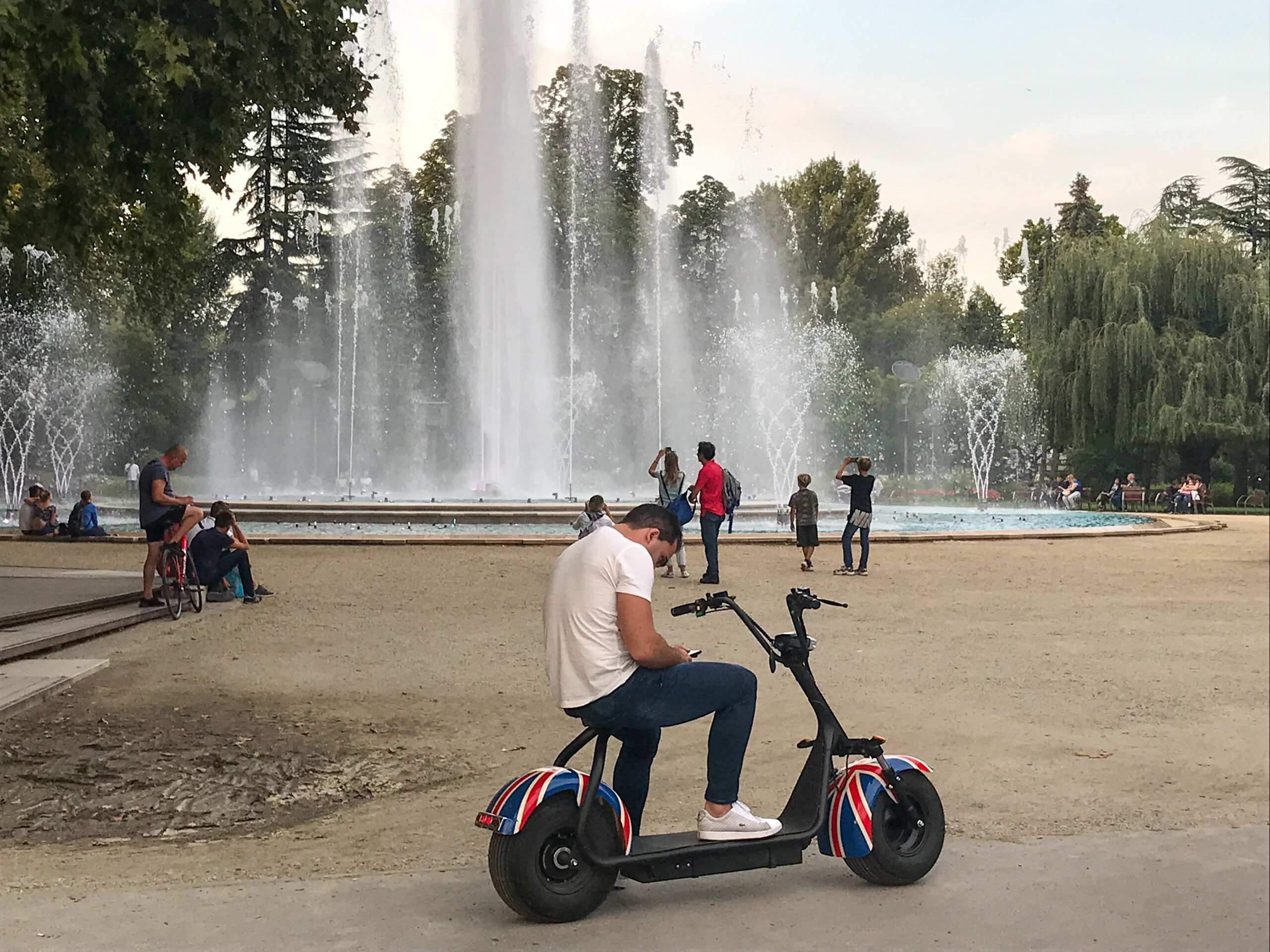 Electric scooter at Margaret Island