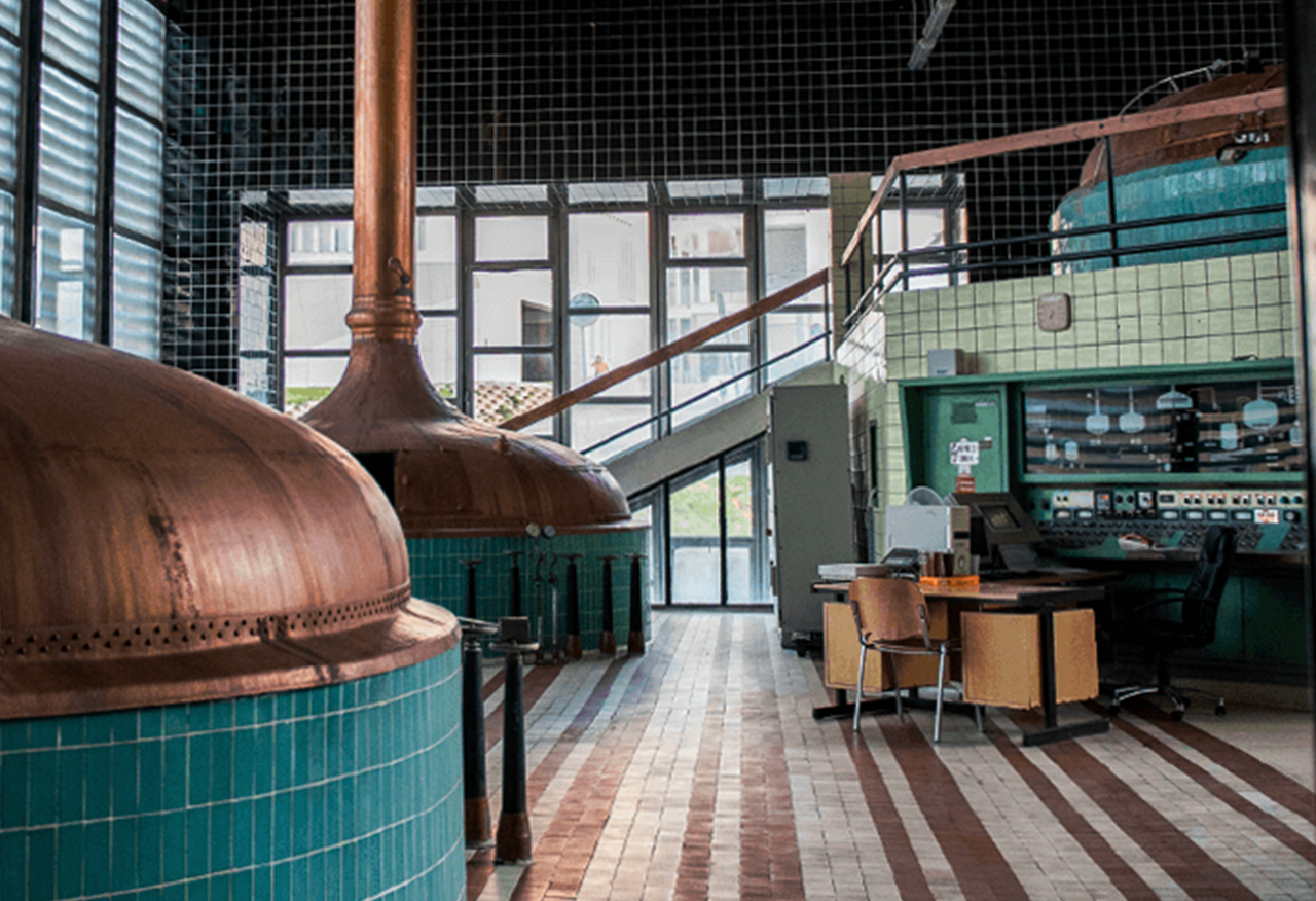 The interior of the Pécs Brewery