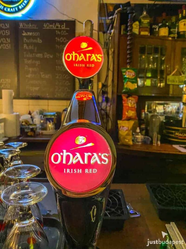 A beer tap in an Irish pub