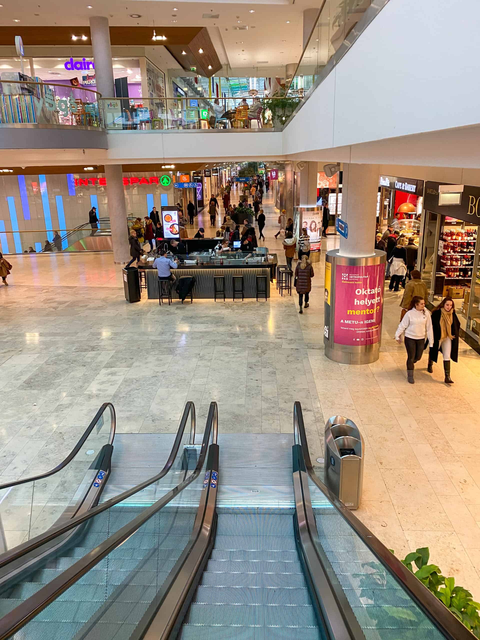 The entrance to the Interspar supermarket inside Allee Mall