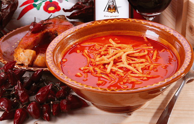 Baja-style Fisherman's Soup featuring a clearer broth and thick matchstick pasta