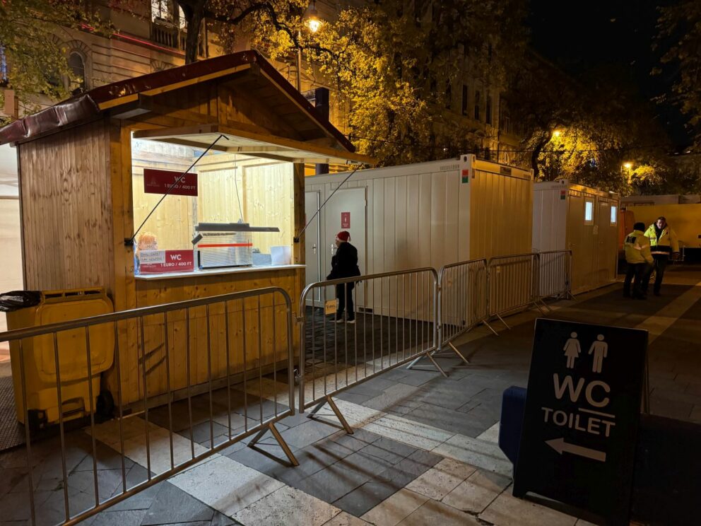 Secondary toilet location at the Basilica fair area