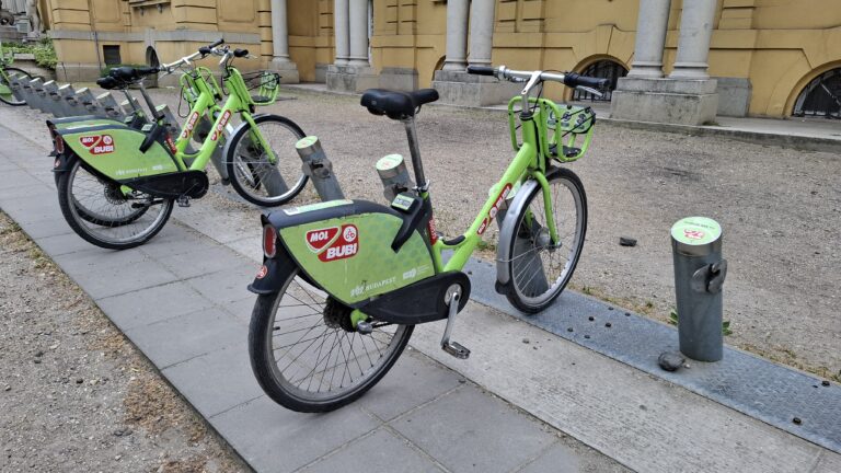 MOL Bubi bikes at a docking station