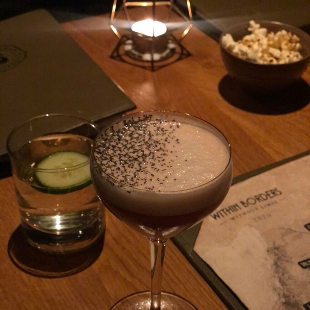One of the fascinating cocktails of Black Swan Budapest