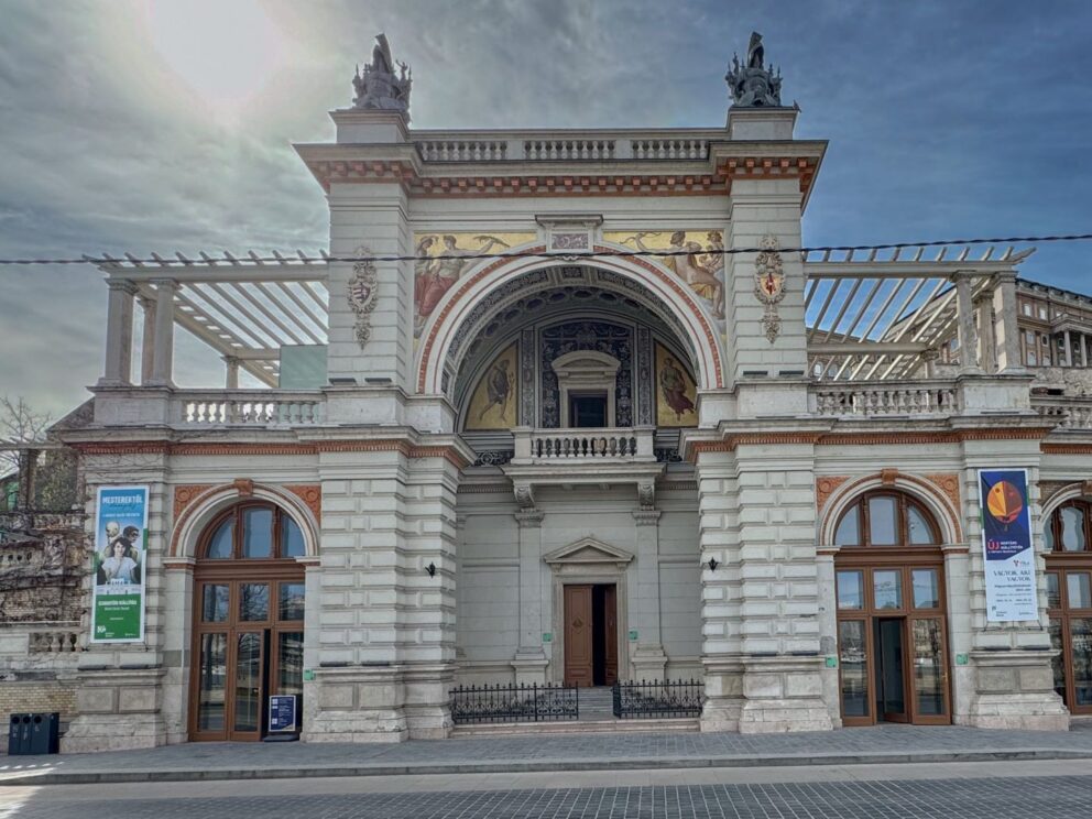 The impressive Castle Garden Staircase Pavilion located within the historic Buda Castle District in Budapest