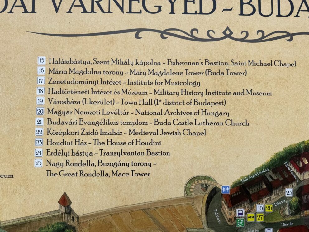 The impressive District Map Yellow 3 2 located within the historic Buda Castle District in Budapest