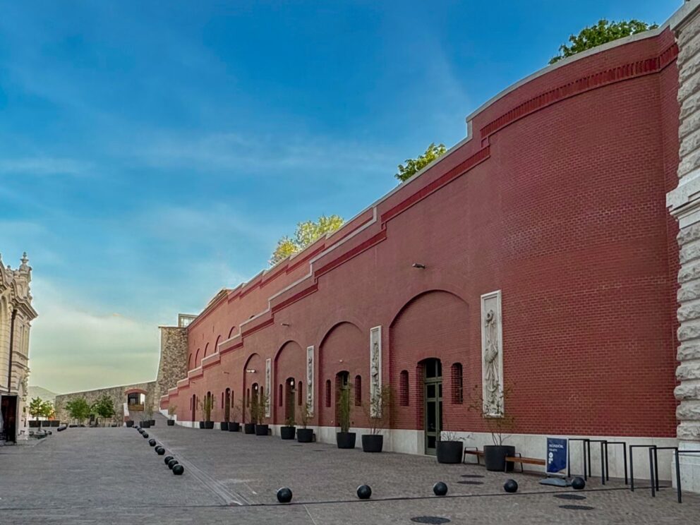 The impressive Ornate Retaining Wall Below The Riding Hall Closer located within the historic Buda Castle District in Budapest
