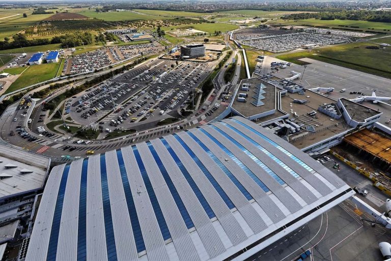 Exterior shot of Budapest Airport