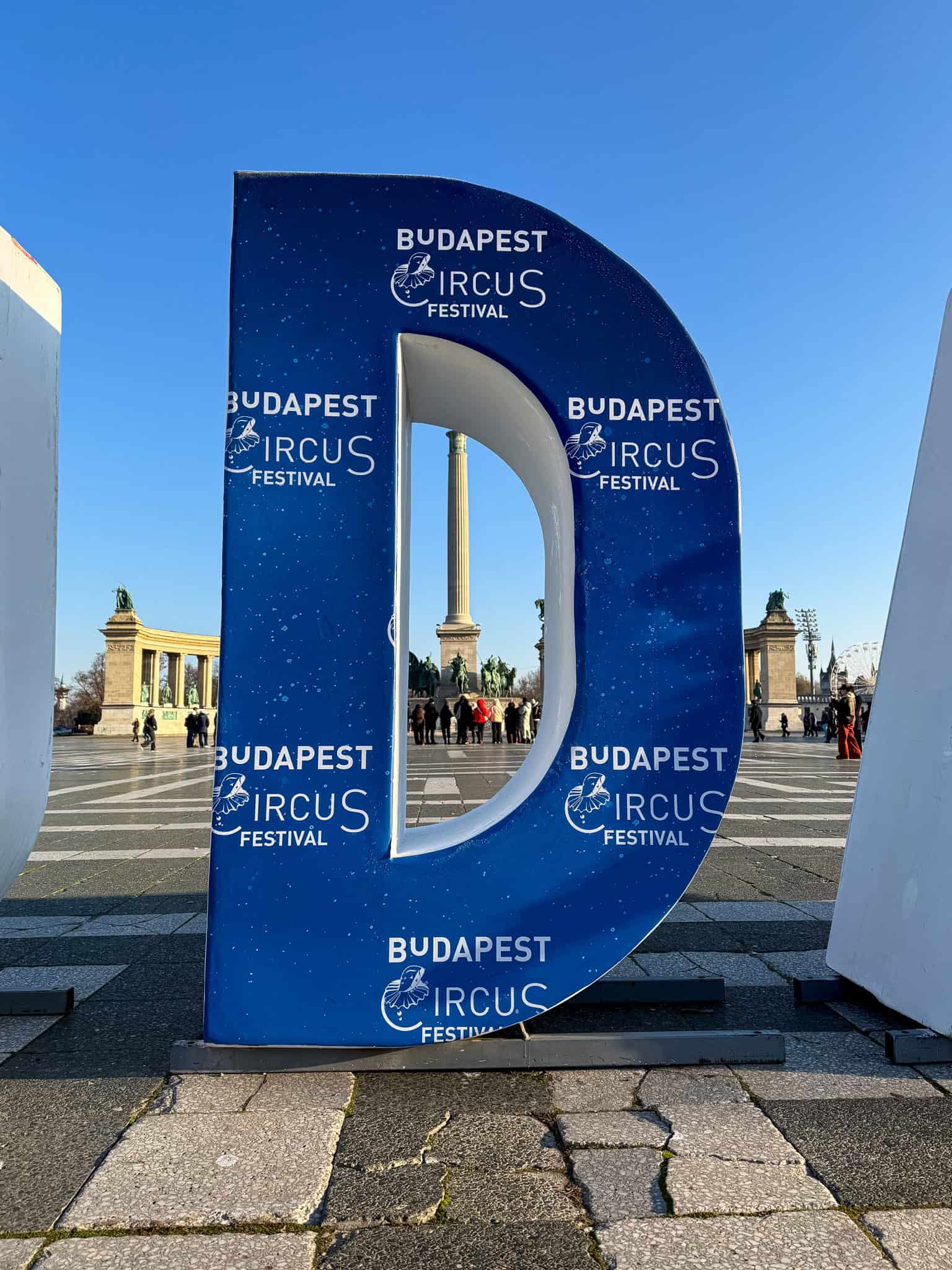 Budapest letters with circus decoration