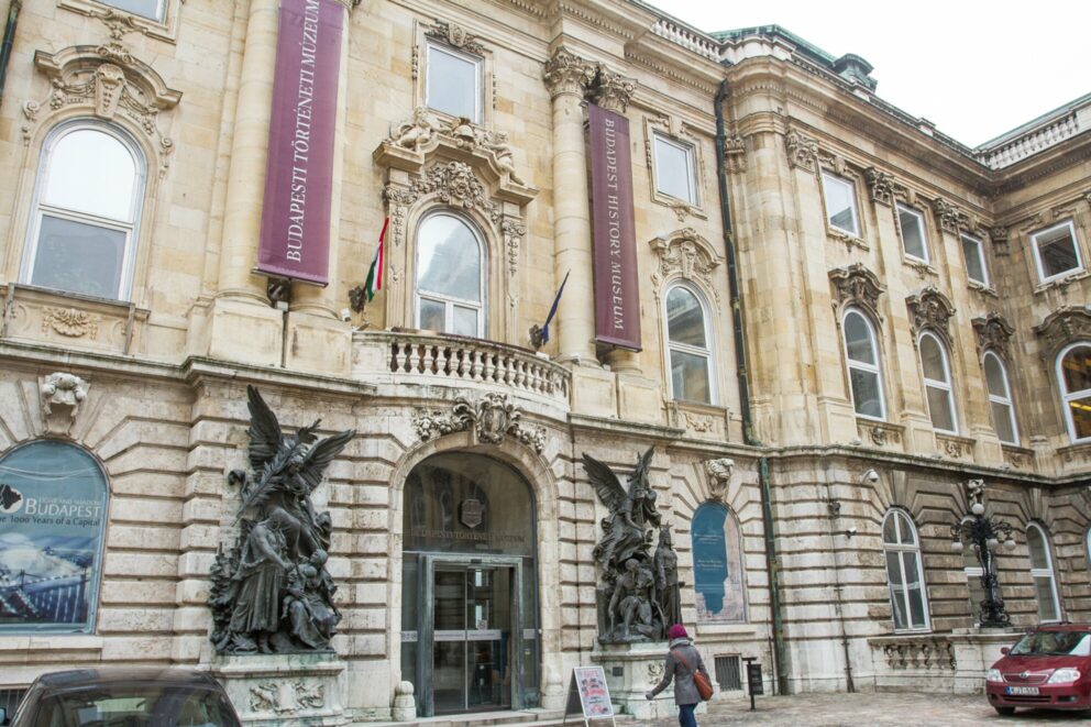 the entrance of the Budapest History Museum