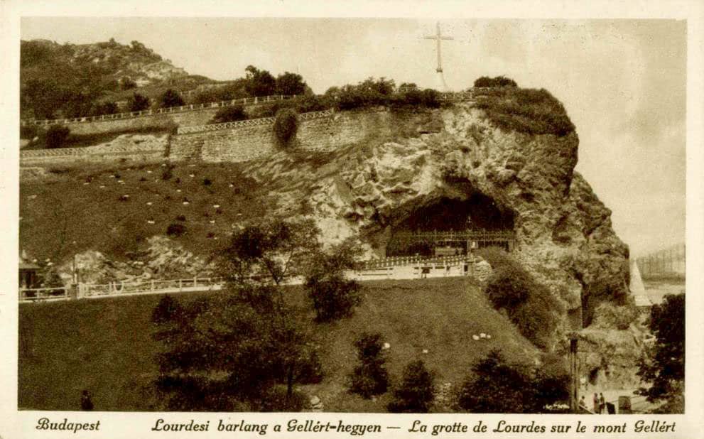 The rocky and atmospheric interior of the Cave Church in Budapest