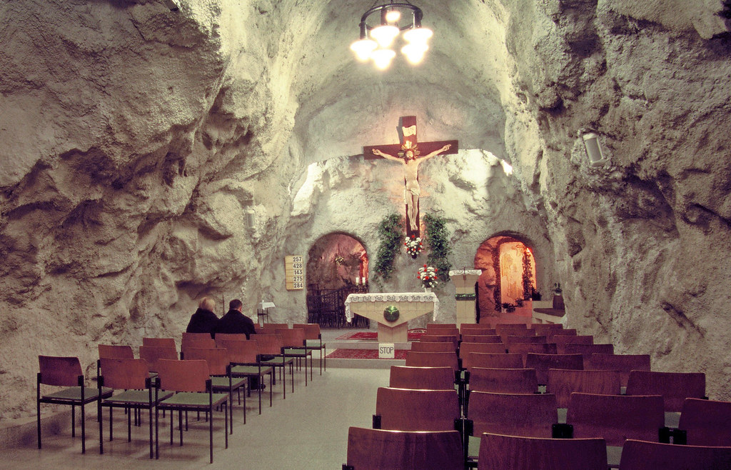 The Chapel in the underground cave church under Gellért Hill