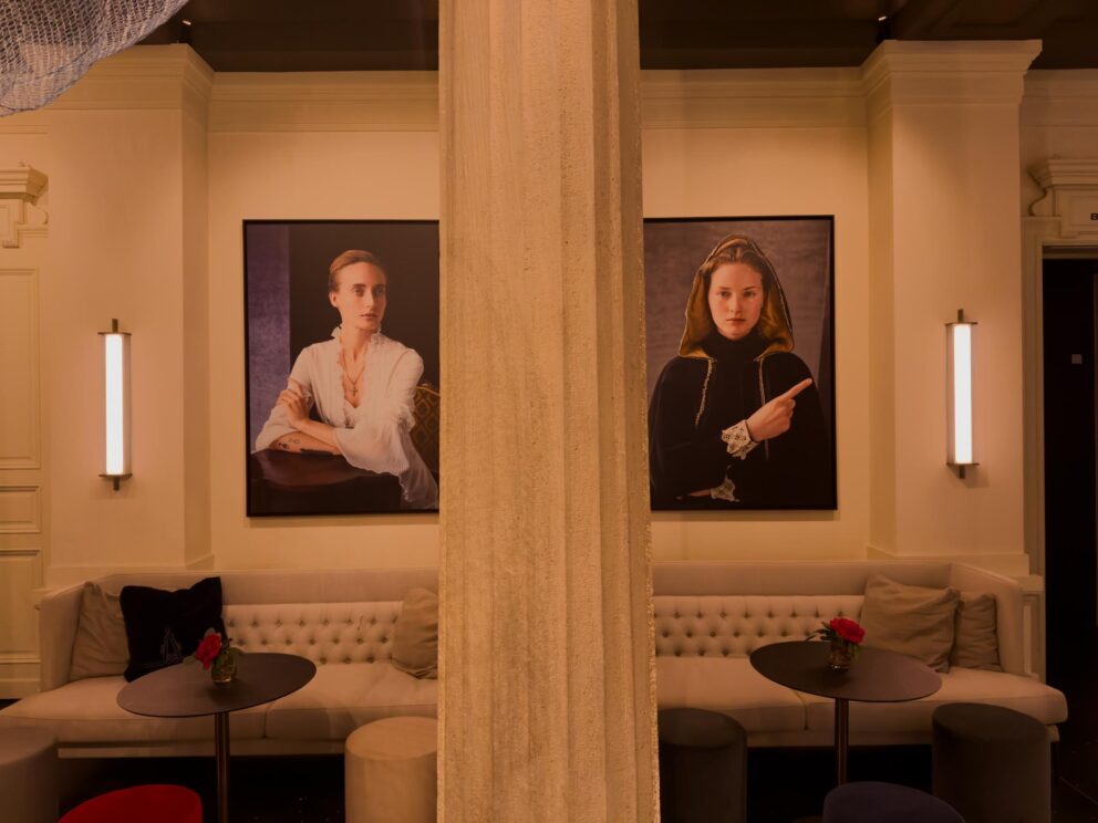 The sleek, modern, and highly luxurious interior design of a suite at the Dorothea Hotel