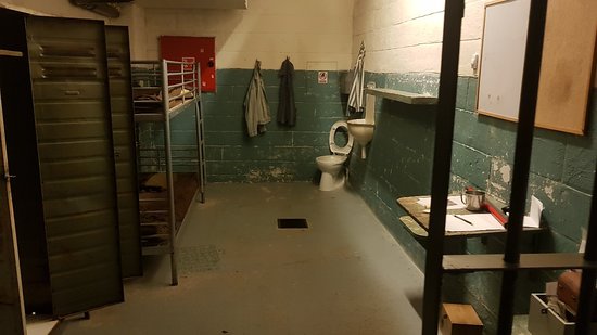 The prison cell of an escape room in Budapest
