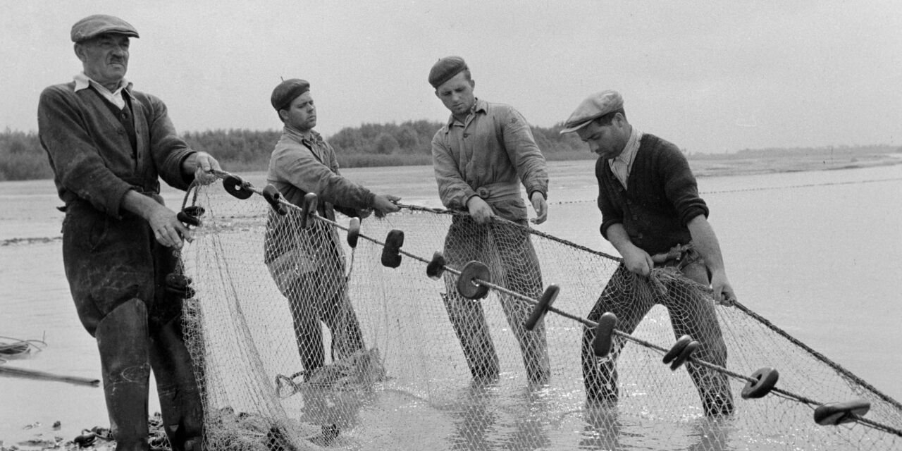Fishermen on the Danube in the early 20th century