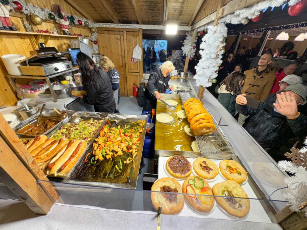 Lángos stall at the St. Stephen’s Basilica fair