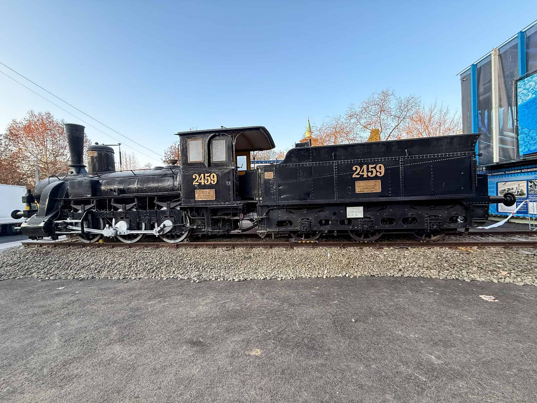 Full length steam train display
