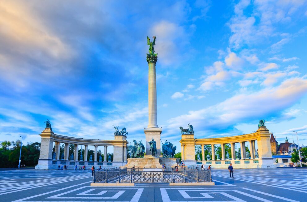 The spectacular Millennium Monument at Heroes' Square