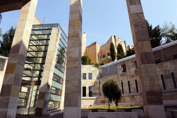 Shot of backyard of the Holocaust Memorial Center