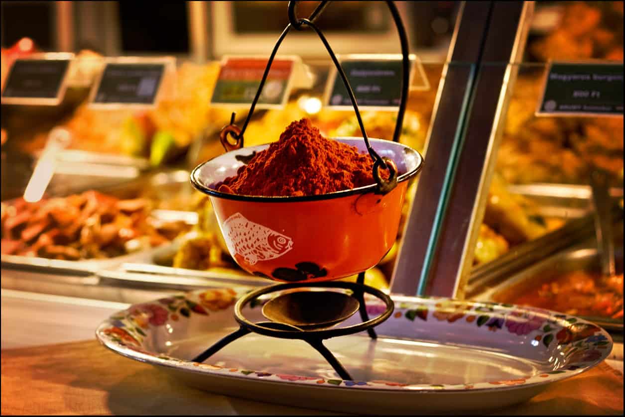 A bowl of Hungarian Lecsó made with peppers and tomatoes