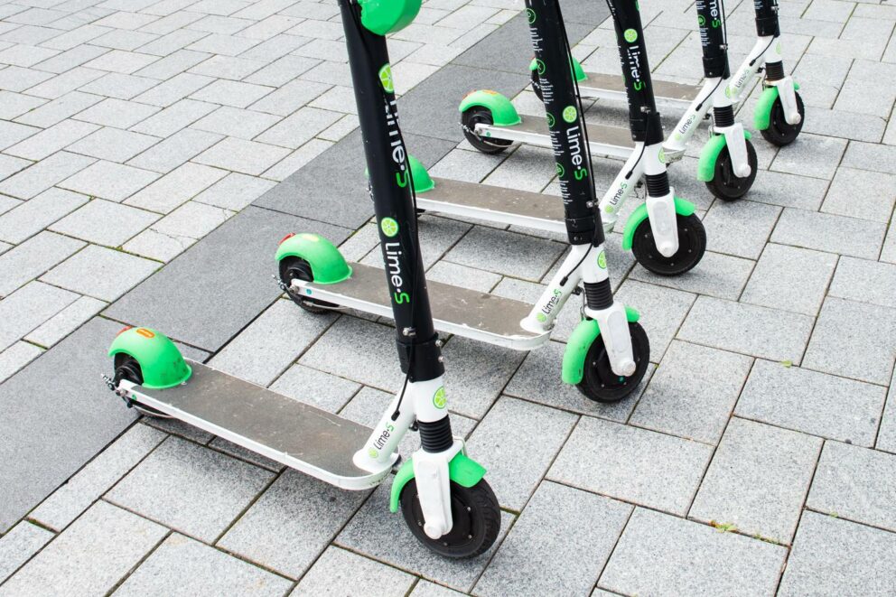 Lime scooters in Budapest