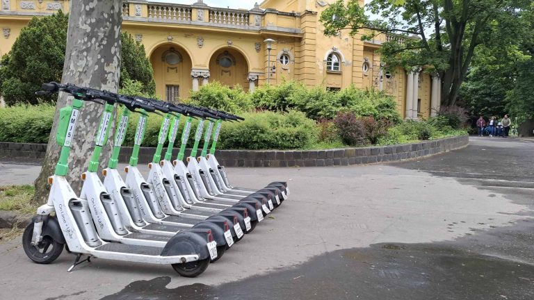Lime scooters at Szechenyi bath, Budapest