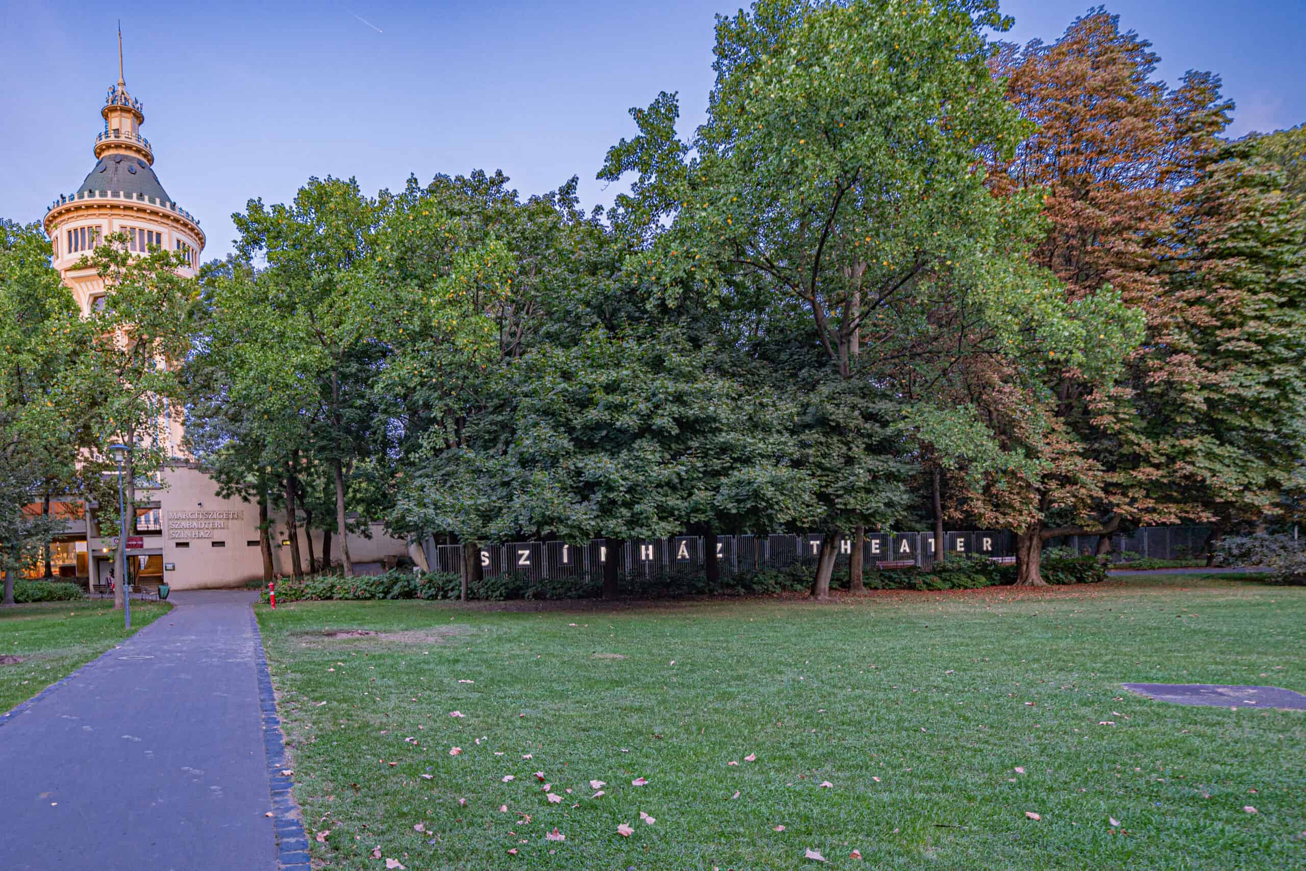 Detail of the professional rubberized running track surface on Margaret Island