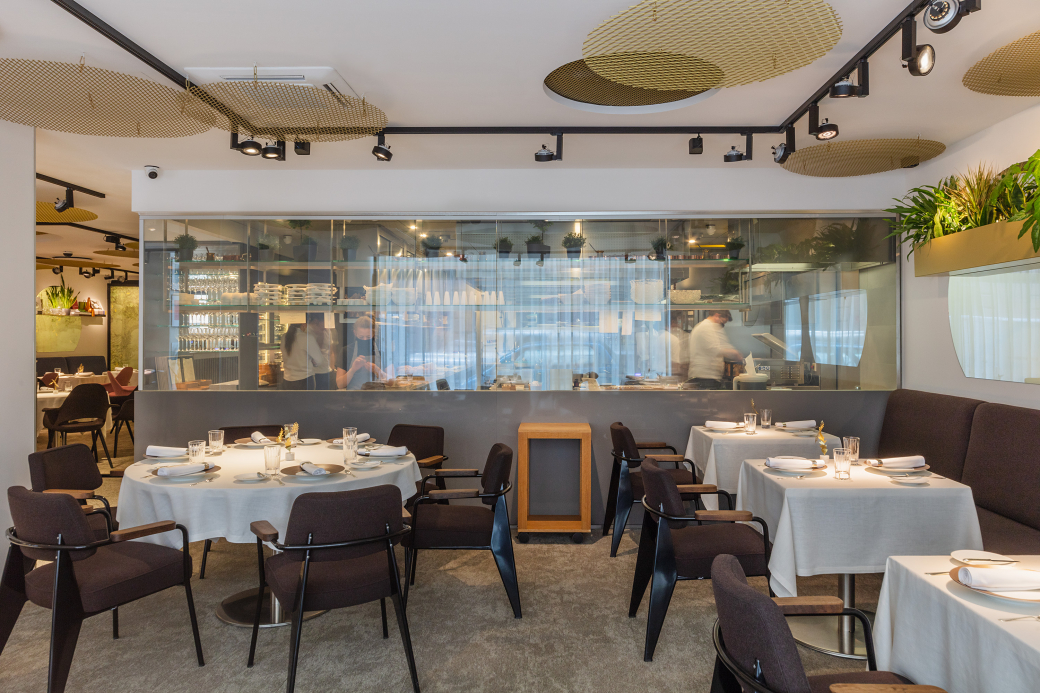 Interiors of the Michelin star restaurant, Stand
