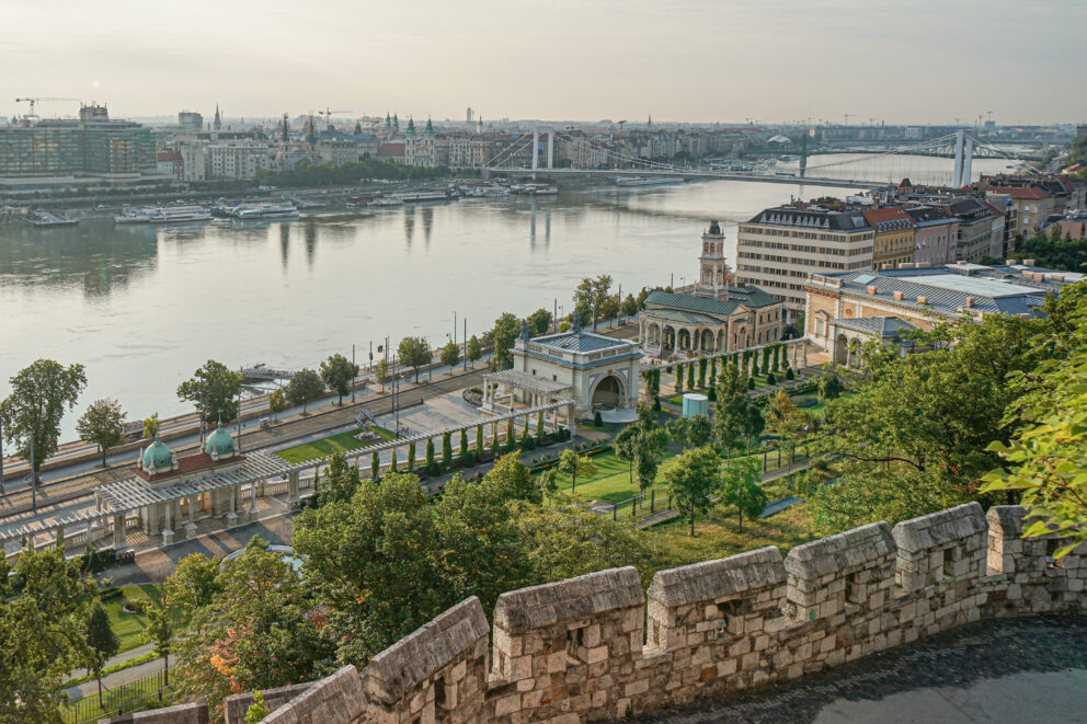 Overlooking the Chain Bridge and Pest from the safe grounds of Buda Castle