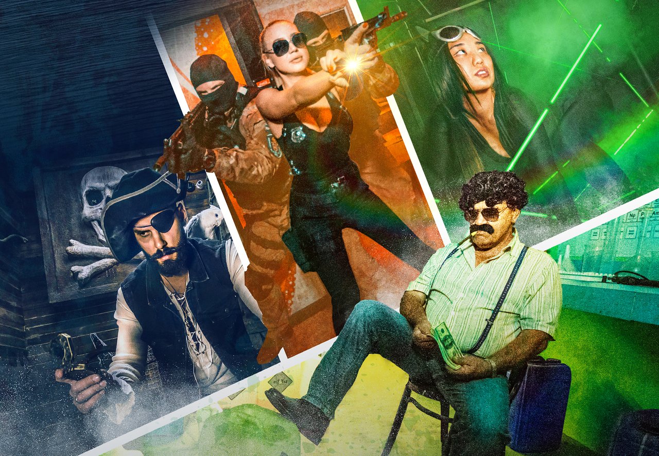 A player using a UV blacklight to reveal secret glowing symbols on a wall