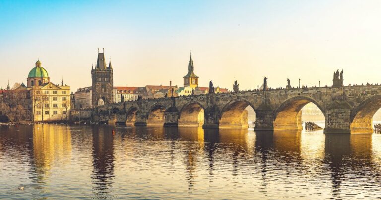 Charles Bridge, connecting Prague Castle and Old Town