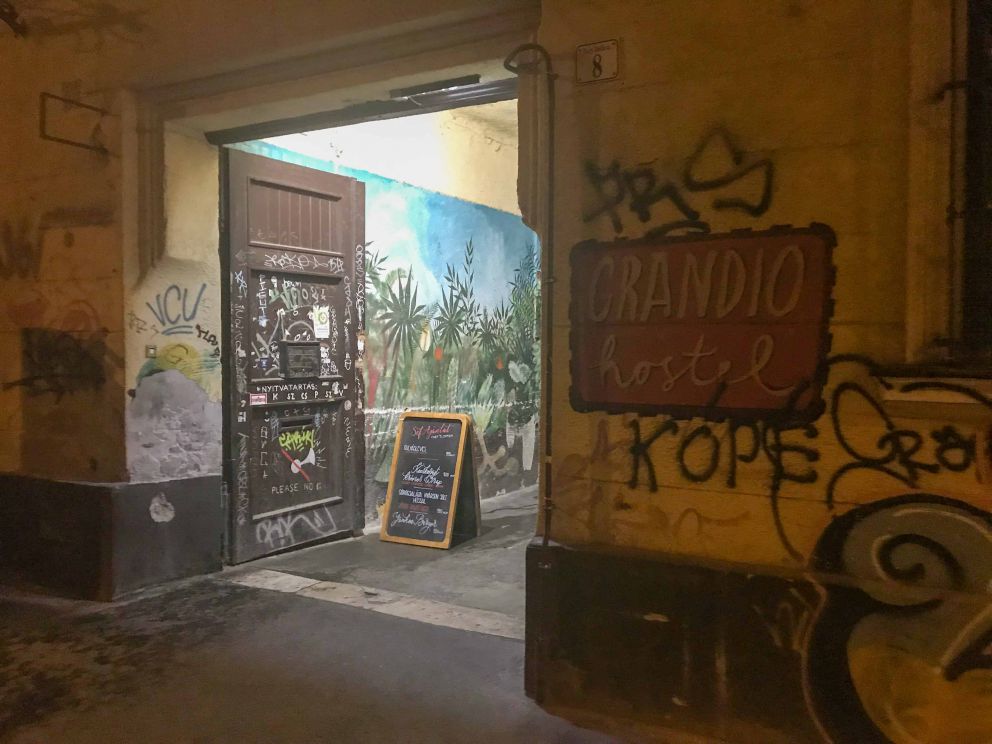 Entrance to Grandio Jungle Bar in Budapest