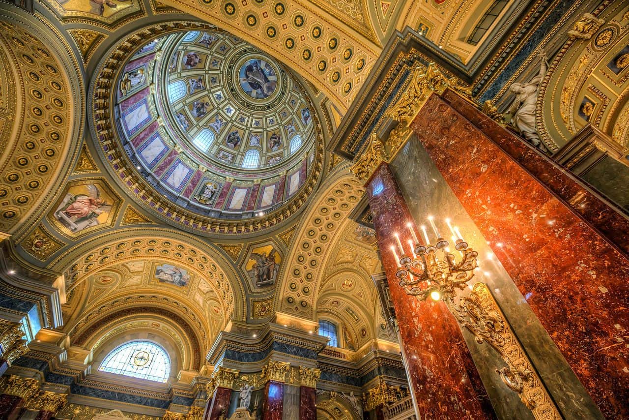 Vibrant interior of the chapel housing the Holy Right in St. Stephen's Basilica