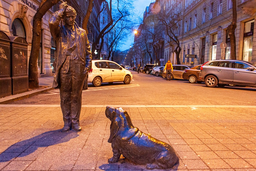 Statue of Detective Colombo in Budapest