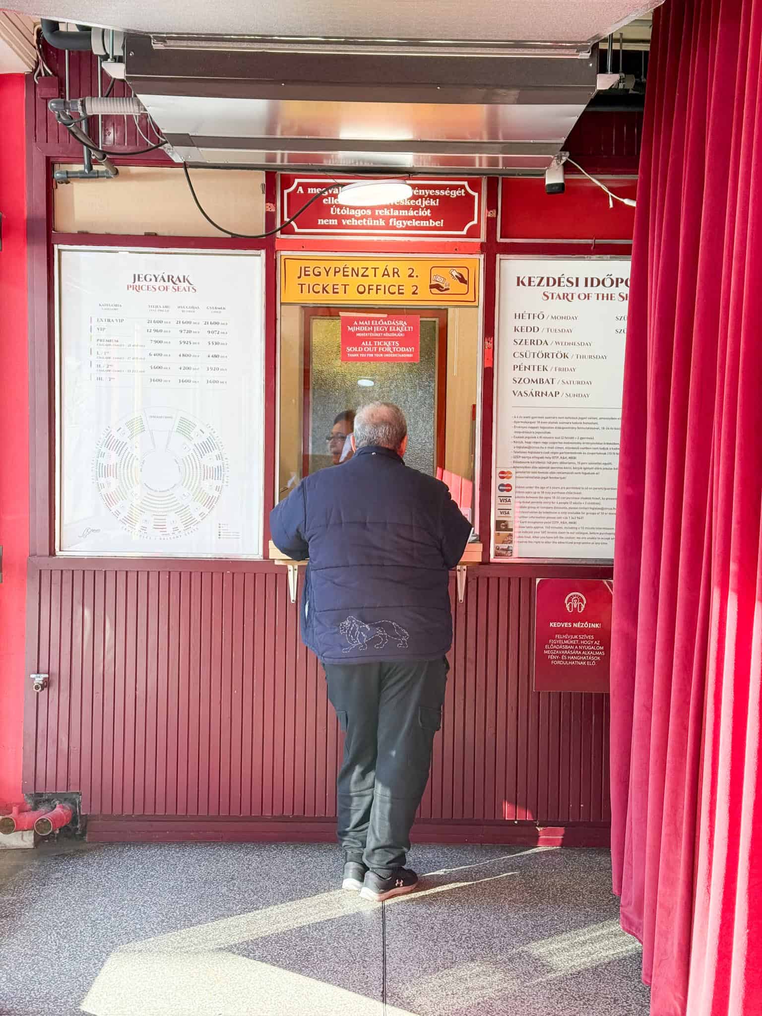 Ticket office counter