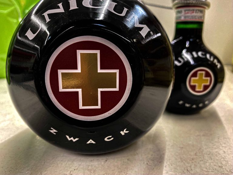 A bottle of Zwack Unicum