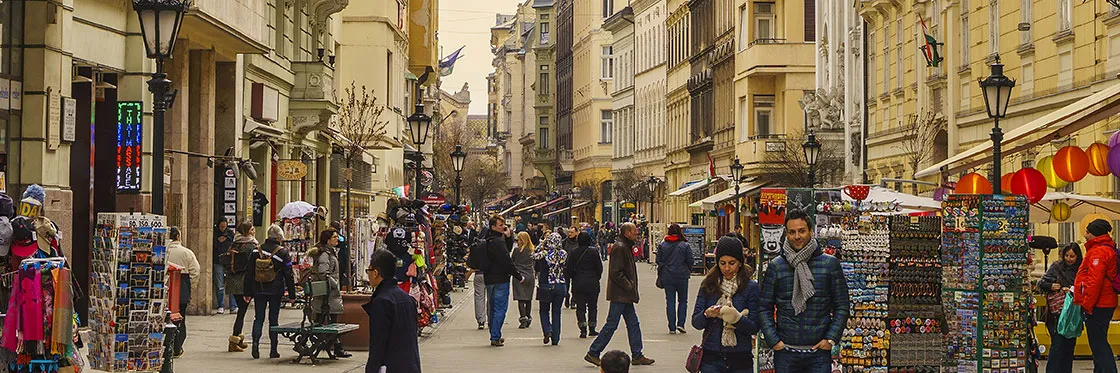 Budapest’s main shopping street, Váci utca