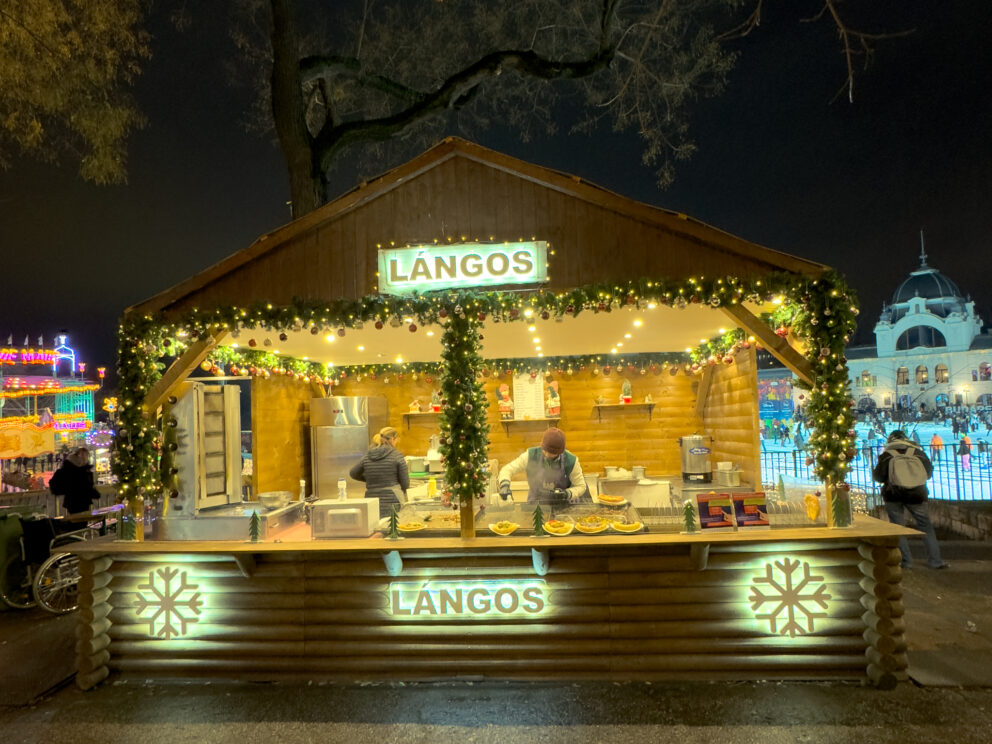 Delicious Hungarian Lángos at the City Park market