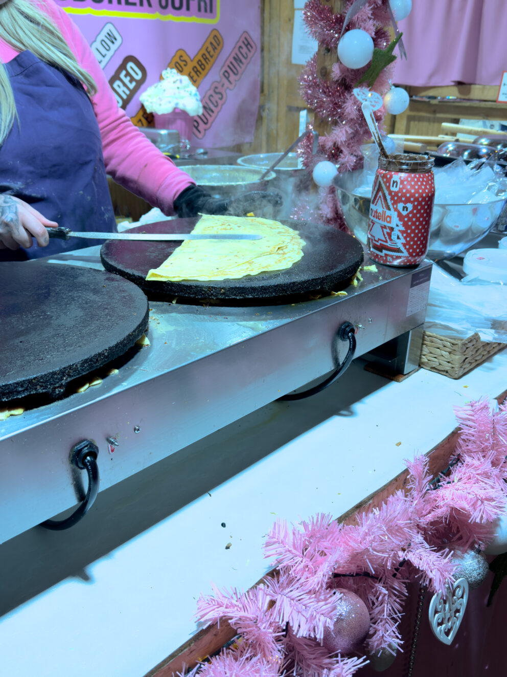Giant Hungarian pancake stall at Vajdahunyad Castle